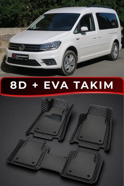 PASPASGRAFT Volkswagen VW Caddy Araca Özel 8D Deri Tam Kaplama + Premium Hücr...