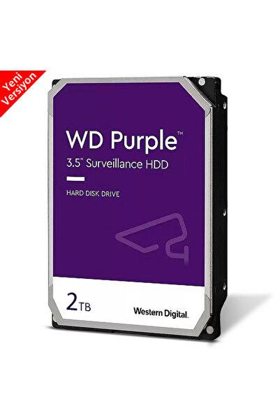 Purple WD23PURZ 2 TB 3.5" 64 MB 5400 RPM SATA 3 7/24 Güvenlik Kamerası Harddiski