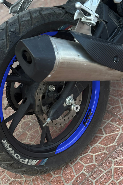 Banxtre RKS SRK 125R için RR Yazılı Çeyrek Jant Şeridi Sticker Seti