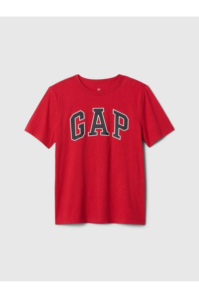 GAP V-Bas Ss Logo Tee Kids Red T-Shirt 708370000