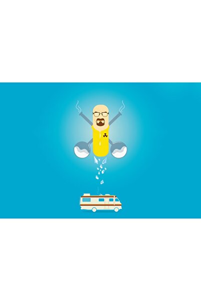 OEM Постер Уолтър Уайт от Breaking Bad Капсула Минимален 4k, 61x90 см, poster...