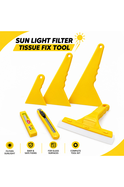 Mob Automotive Window Film Scraper Tool Set, 6 Piece Car Vinyl Wrap Squeegee ...