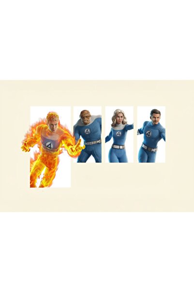 OEM Poster Johnny Storm în The Fantastic Four First Steps X Fortnite, 61x90 c...