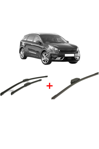 Bosch Σετ 3 υαλοκαθαριστήρων KIA NIRO I (DE) 2016 - 2022, για παρμπρίζ και πί...