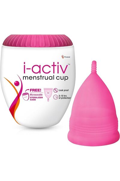 i-activ Menstrual Cup | Free Sterilizer Case | Rash-Free, Leak-Free & Ultra S...