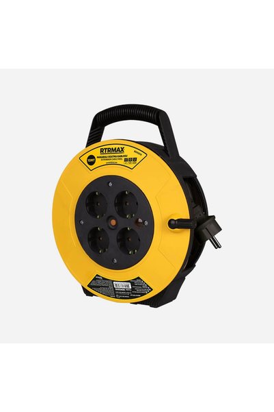 Rtrmax REM3010 Makaralı Uzatma Kablosu El Tipi 10mt 3x1 mm