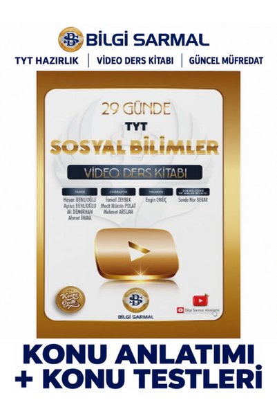 Bilgi Sarmal Yayınları GÜNCEL TYT HAZIRLIK SOSYAL BİLİMLER VİDEO DERS KİTABI(...