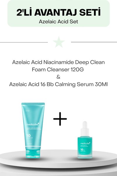 Medicube Azelaik Asit Set: Azelaic Acid Niacinamide Deep Clean Foam Cleanser ...
