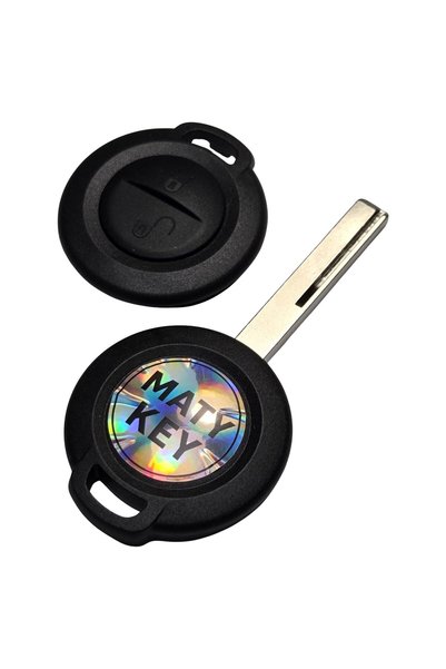 MATY KEY ®   Carcasă cheie, compatibilă cu SMART FORFOUR, 2 butoane și lamă