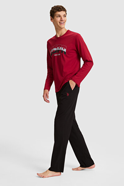 U.S. Polo Assn. Men's Burgundy Pajama Set 50333258-Vr014