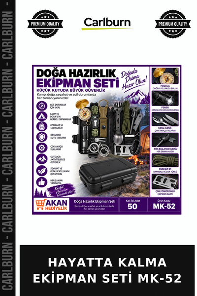 Carlburn Özel Üretim Kamp Outdoor Çok Fonksiyonlu Macera Seyahat Hediye HAYAT...