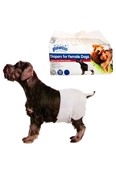 Pawise Dişi Köpek Alt Bağlama Bezi M Boy 12 Adet