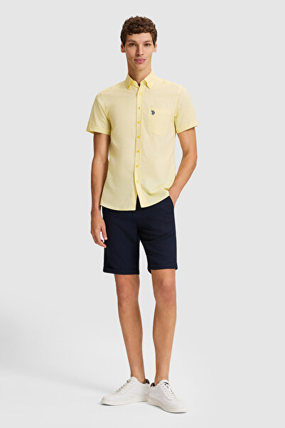 U.S. Polo Assn. شورت منسوج باللون الأزرق الداكن للرجال 50322330-VR033
