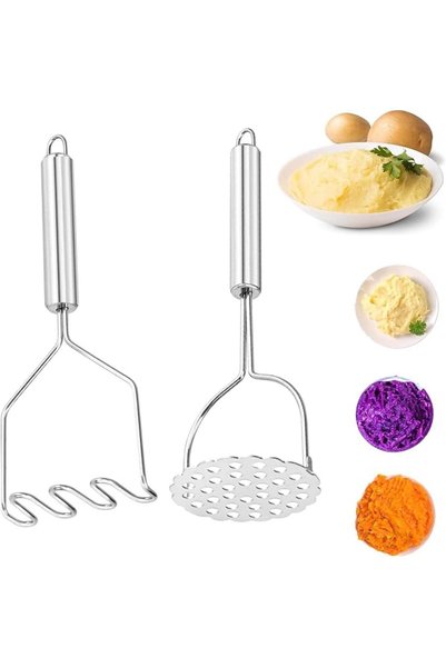 Generic Stainless Steel Potato Masher, 2 Pack, for Mashed Potatoes, Avocado, ...