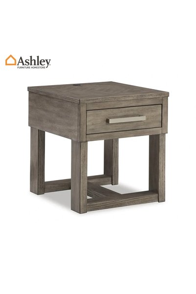 Ashley Industry Furniture طاولة جانبية من لوياسكا - لون بني