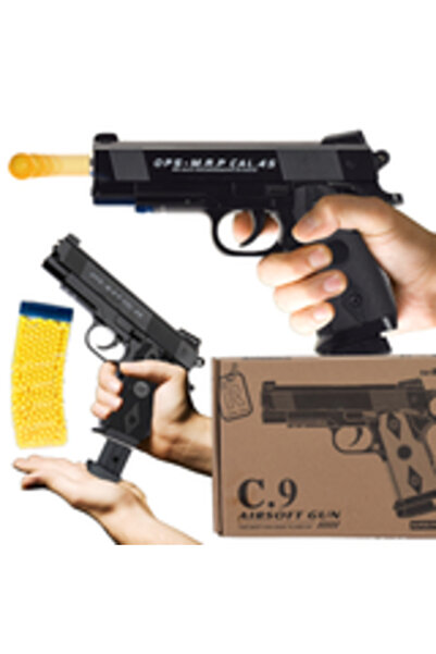 Skleplolki Pistol metalic cu bile - set 800 bile și țintă