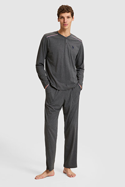 U.S. Polo Assn. Men's Anthracite Melange Pajama Set 50333256-Vr081