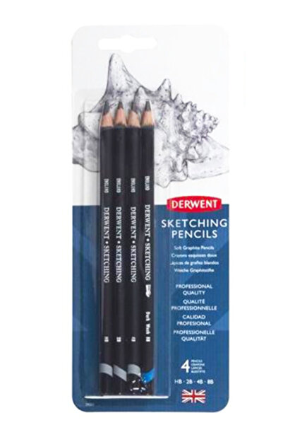 Derwent ديروينت - أقلام رصاص للرسامين كرت عبوة 4 حبات
