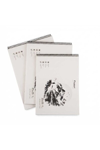 Proton Spiral Bound Drawing Notebook 25X35 40 Sheets Set of 3