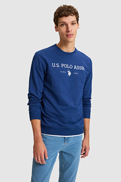 U.S. Polo Assn. سويت شيرت إنديجو بيسك للرجال 50333273-VR028