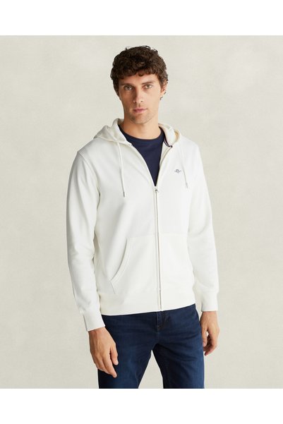 Gant Erkek Krem Kapüşonlu Sweatshirt