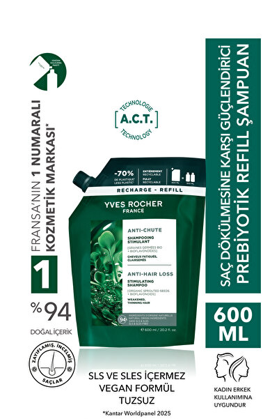 Yves Rocher Güçlendirici Prebiyotik Refill Şampuan-Saç Dökülmesine Karşı/Anti...