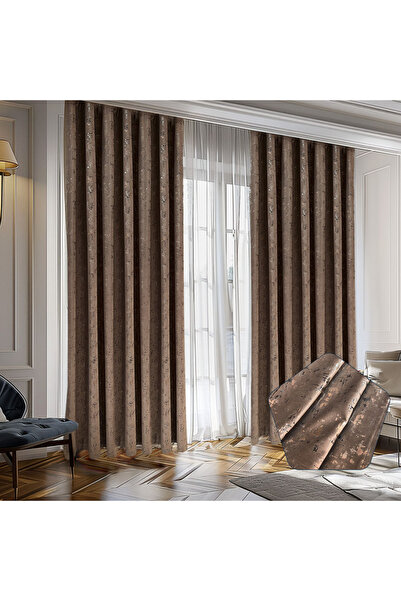 ArasyaHome Draperie Luxury Capetown Velvet Blackout 80 % Bej