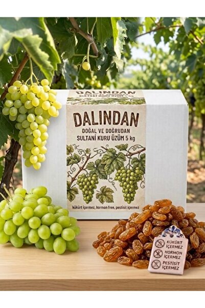 Dalından Sultani Kuru Üzüm 50 kg %100 Doğal Hormonsuz Kükürt - Pestisit Içermez