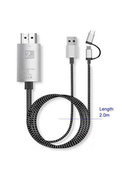 MEKs Hdmi Ve Vga Bağlantılı 2'Li Kablo Seti