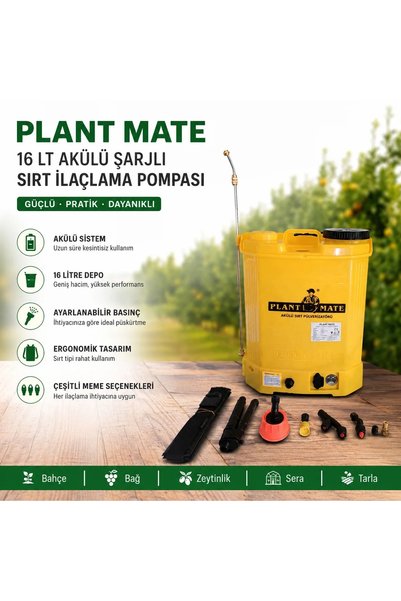 PLANT MATE AKÜLÜ SIRT PÜLVERİZATÖRÜ