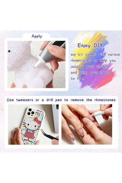 CYTHERIA Colors Sparkling Flatback Crystal Rhinestones Set for DIY Crafts & Decoration with Organizer
