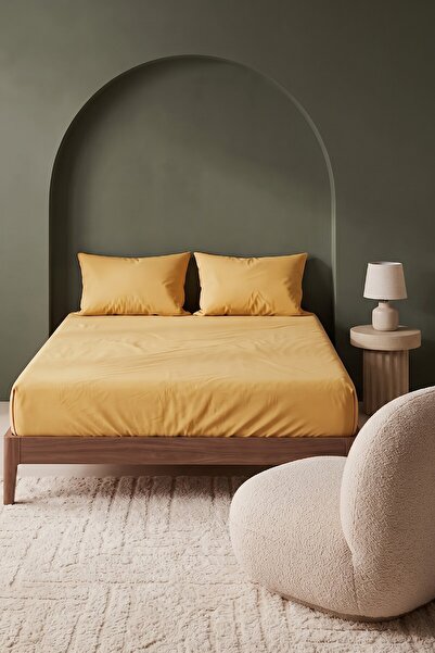 Rivaİstanbul Yellow Double Cotton Flat Sheet