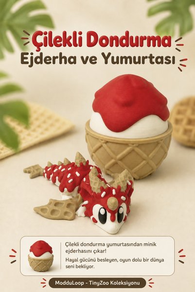 Dondurma Ejderha ve Yumurtası – Hareketli Figür Oyuncak