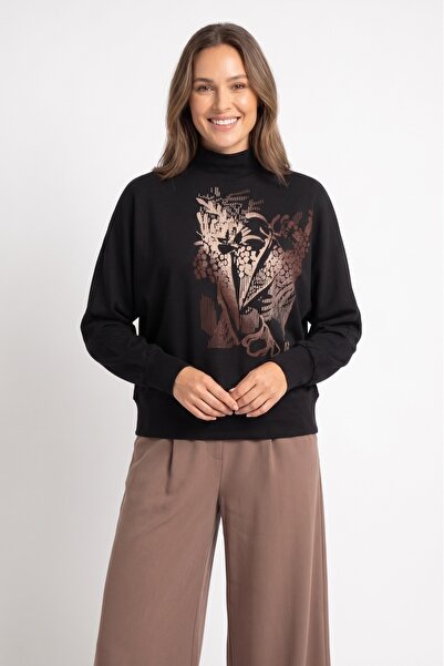 YXL COLLECTION Γυναικεία μπλούζα μεγάλου μεγέθους από λύκρα με μισό ζιβάγκο κ...