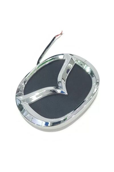 idealaksesuar Mazda 4D Işıklı Logo Arma Kırmızı 10/7.9 Cm Led Logo Arma Mazda Illuminated Vehicle Logo