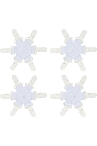 SYOSI Bed Sheet Detangler with 6-Clip, WAD Preventer for Sheets, Duvet Covers...