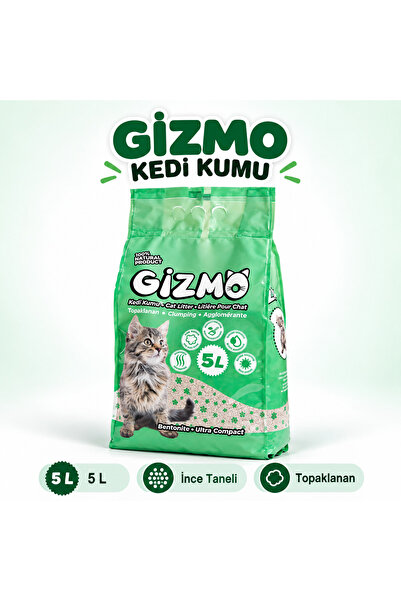 Gizmo Topaklanan İnce Taneli Bentonit Kedi Kumu 5 L