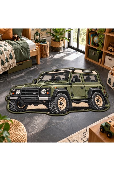 Rugs Modern Halı Eta Car Patterned Woven Base Decorative Children's and Playr...
