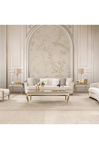 Midas Furniture طقم طاولة وسط زايدن من 3 قطع - ذهبي