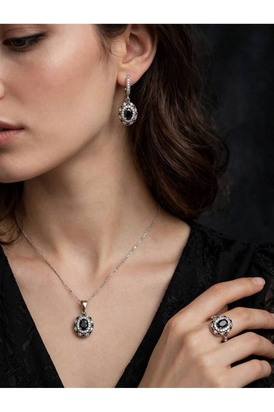 keskin silver Asaletin En Saf Hali: Siyah Oval Otantik Set 🖤