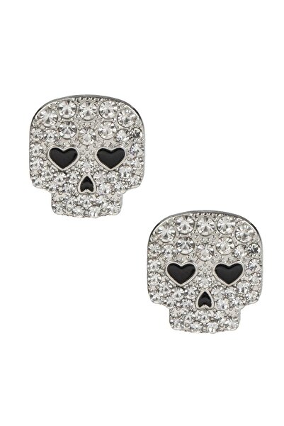 OEM Cercei Cranii de Culoare Argintie de Halloween – Accesoriu Gothic Stateme...