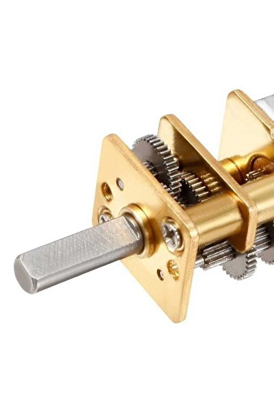 EmAyCenter GA12-N20 12V 4000 RPM Redüktörlü DC Motor 12mm Metal Dişli D Şaft Yüksek Devirli Mikro Mekanizma ve