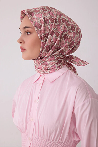 Karma Desenli Twill İpek Eşarp 4402D