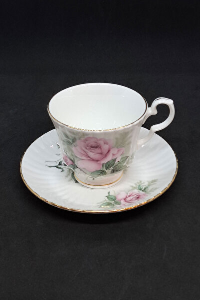 Royal Windsor Fine Bone China Vintage Pink Rose Porcelain Coffee Cup 140 ml