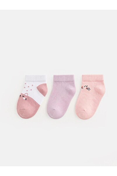 LC Waikiki Patterned Baby Girl Booties Socks 3-Pack (W6)