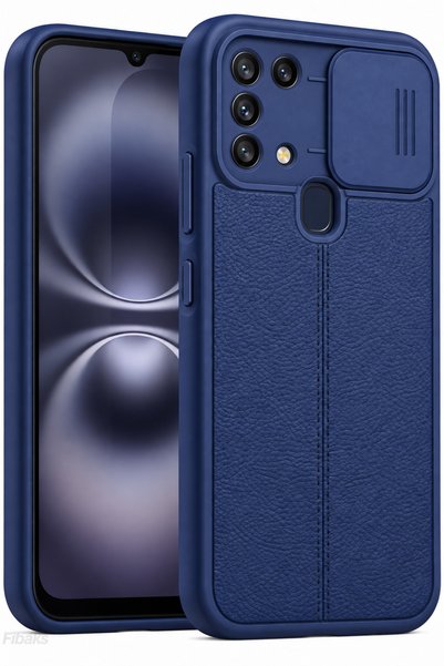 Fibaks Galaxy M31 Compatible Case with Sliding Slide Camera Protection, Leath...