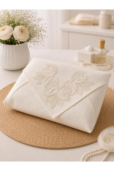Çeyiz Diyarı Tulip Motif Gardenia Linen Bundle Cream Cream