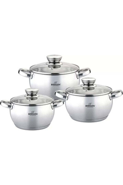 Bohmann Set oale inox 6 piese, colecția Platinum, 3.9L, 5.1L, 6.6L, 7 stratur...