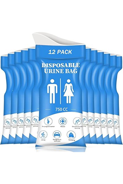 Yelajoy 12 PCS Disposable Urine Pouch, Emergency Portable Pee Bag for Travel,...