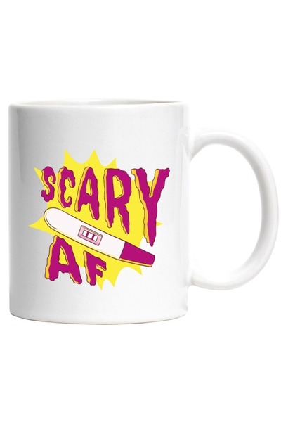 INOVATIX Cana alba personalizata, Scarry Af,Test De sarcina Pozitiv,Viitori P...